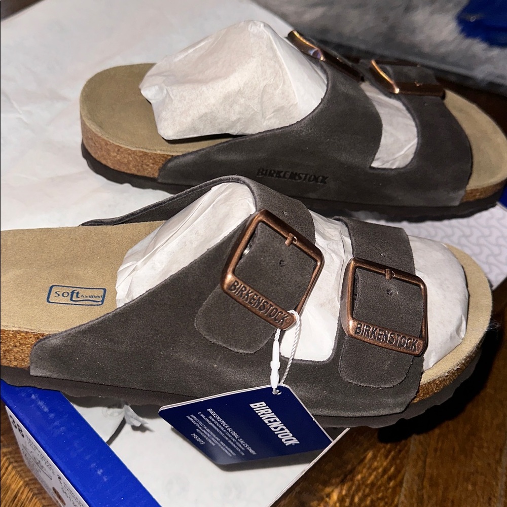 Birkenstocks Arizona Mocha - New in Box 38 / 7 - Picture 3 of 4